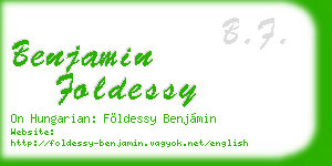 benjamin foldessy business card